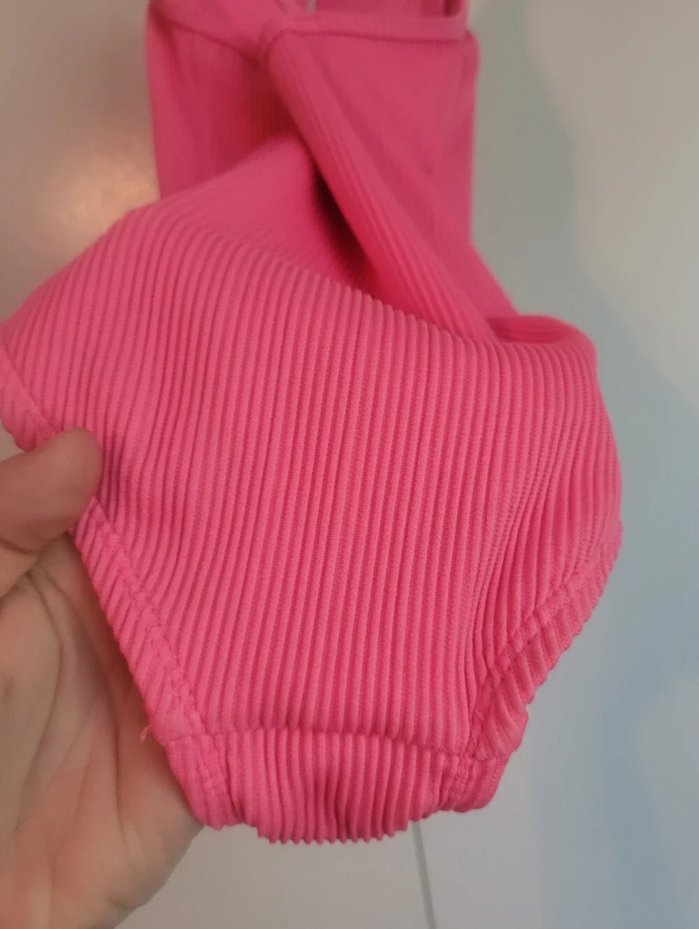 Wave Zone Girls Pink Ribbed One-Piece Swimsuit